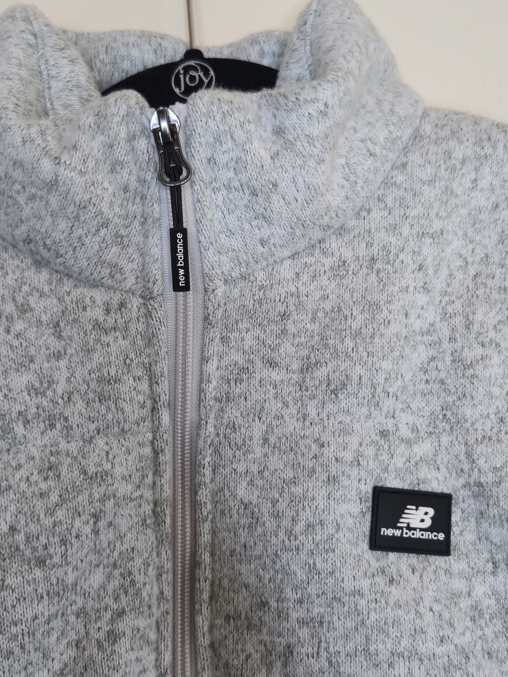 NWT New Balance Sweater Fleece Jacket Heather Gray Full Zip Sherpa Lined Size L - Picture 7 of 8